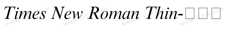 Times New Roman Thin字体转换